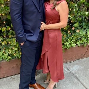 Just Taylor Rust a color MIDI dress